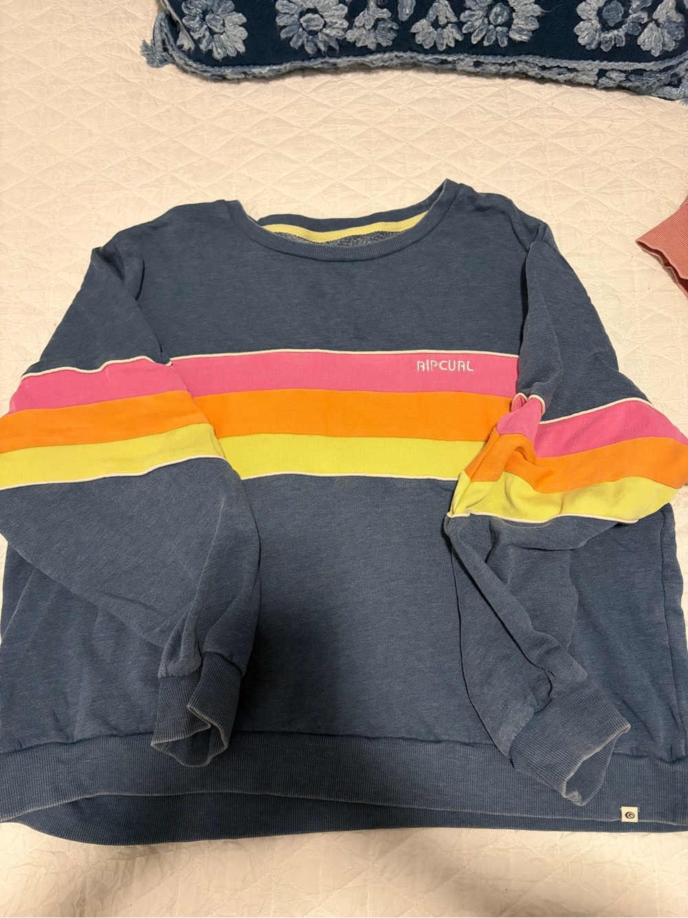 Rip Curl Women’s ' Navy Rainbow Stripe Sweatshirt